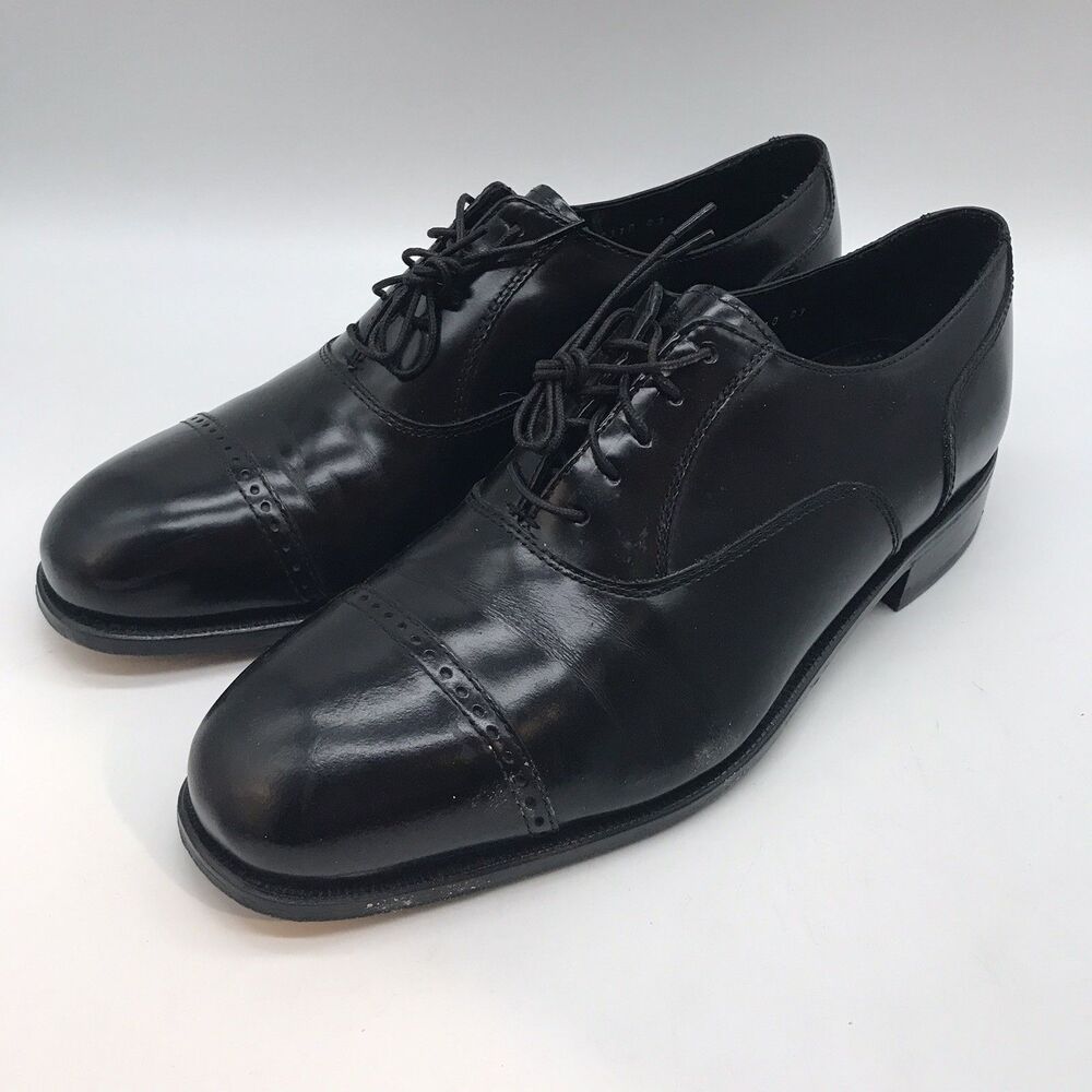 Florsheim Lexington 17067-01 Black Leather Oxford Men's 9.5D Cap Toe 5-Eye Shoes